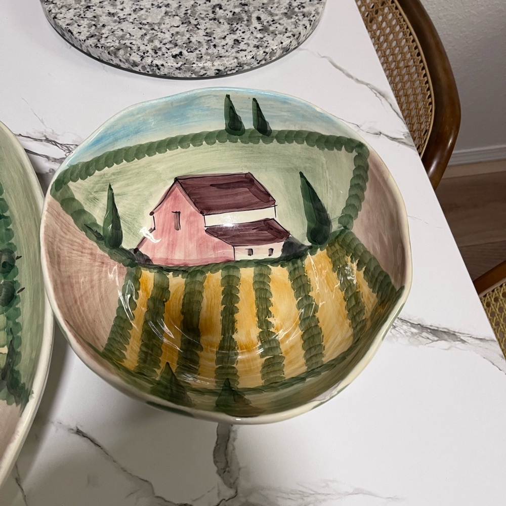 Pair of Marco E Cristina Italian bowls - Picture 2 of 12